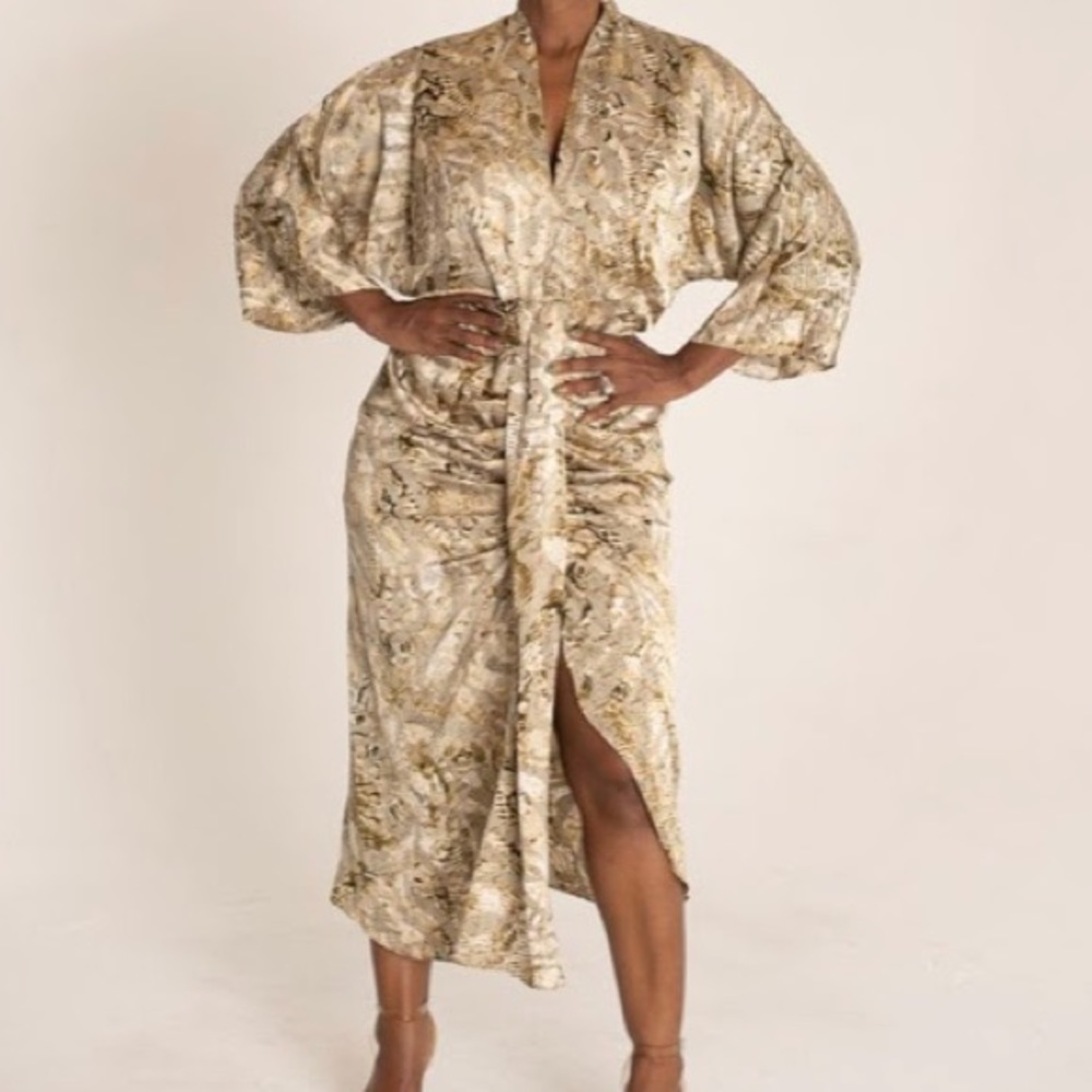 Printed Kimono Dress